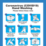CVHWB A4 HAND WASHING POSTER ADHESIVE IN BLUE