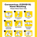 CVHWY A4 HAND WASHING POSTER ADHESIVE IN YELLOW