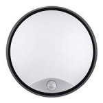 LUCECO EBER10P40 LED PIR ROUND BULKHEAD IP54 w/BLACK & WHITE