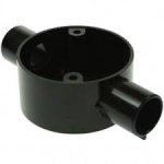 MITA 20CJB3B 20MM BLACK THROU BOX PVC