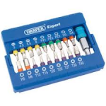 DRAPER 82402 SCREWDRIVER BIT SET 19PIECE COLOURED