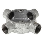 CONDUIT FITTINGS 20MM FOURWAY BOX GALV
