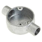 CONDUIT FITTINGS 20MM THROUGH BOX GALV