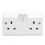 MK K2747WHI LOGIC 13A 2G DP SWITCHED SOCKET