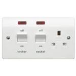 MK K5061WHI LOGIC 45A DP COOKER UNIT W/NEON