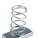 STRUT CHANNEL NUT M6 LONG SPRING BZP