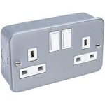 BG METALCLAD MC522 DP 2G SWITCH SOCKET