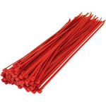 CABLE TIE 300X4.8MM RED PVC PACK OF 100
