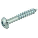 WOODSCREW ROUNDHEAD POZI 1 INCH X6 100PK