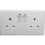 DETA SLIMLINE S1209SDP 13A 2G DP SWITCHED SOCKET