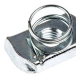 STRUT CHANNEL NUT M6 SHORT SPRING BZP
