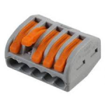 DELIGO W222-5 5 TERMINAL LEVER CONNECTOR PACK OF 40